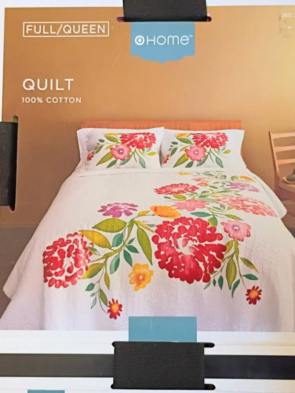 Retro 100% Cotton Floral Quilt Full/Queen w/Pillow Cases